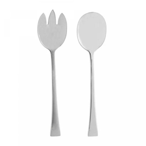 Conjunto 2 Peças Colher e Garfo para Salada de Aço Inox Berna Wolff