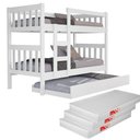 Ver imagem 2 de Tricama Infantil Adulto Vira 2 Camas 100% Mdf Reforçada Acompanha Auxiliar Escada Grade 3 Colchões
