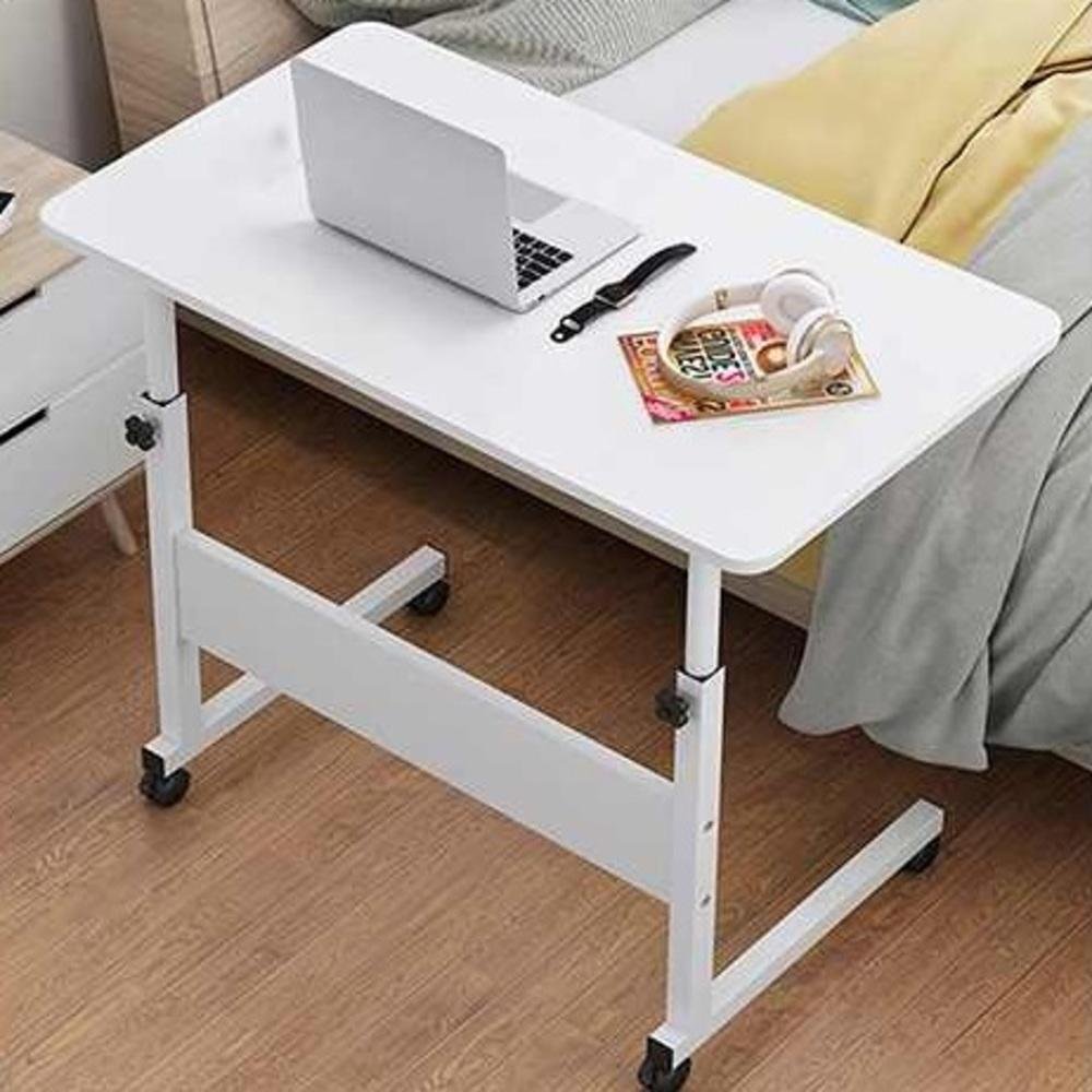 MESA PARA COMPUTADOR NOTEBOOK COM RODINHAS ALTURA AJUSTAVEL MESA MULTIFUNCIONAL JANTAR CAMA SALA - 2