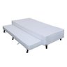 Cama Box Castor Poli Solteiro Branco C/ Colchão Auxiliar 88x188x27cm - 1