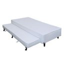 Ver imagem 1 de Cama Box Castor Poli Solteiro Branco C/ Colchão Auxiliar 88x188x27cm
