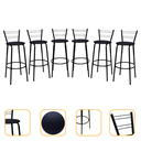 Ver imagem 1 de Kit 6 Banquetas para Balcão Bancada Cozinha Bistrô Ilhas Gourmet Bares Banco Flórida Preta