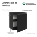 Ver imagem 4 de Balcão de Cozinha 60 cm 1 Porta Suspenso Preto Nice Madesa