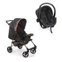 Ver imagem 1 de Carrinho de Bebê Romano Travel System com Bebê Conforto Grid Preto/Cobre - Galzerano