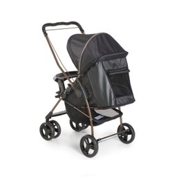 Carrinho de Bebê Romano Travel System com Bebê Conforto Grid Preto/Cobre - Galzerano - 4