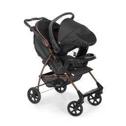 Carrinho de Bebê Romano Travel System com Bebê Conforto Grid Preto/Cobre - Galzerano - 3