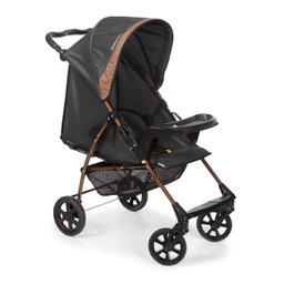 Carrinho de Bebê Romano Travel System com Bebê Conforto Grid Preto/Cobre - Galzerano - 2