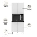 Ver imagem 4 de Cozinha Modulada Evidence 5 Peças com Tampo Paneleiro e Vidro Reflex Poliman