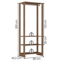 Ver imagem 3 de Closet Modulado 3 Prateleiras 200x80 Cm Ey101 Novam - Montana