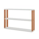 Ver imagem 2 de Prateleira de Parede Industrial Suspensa Dalla Costa 100%mdf Cor:off White com Freijó