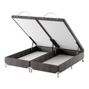 Ver imagem 1 de Base Box Baú Bipartido Queen Spubio Incofal Marrom 158x198x45cm