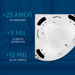 Banheira de Canto Angulo Completa com Hidro - 127v - 5