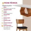 Ver imagem 2 de Conjunto de Jantar Ane 8 Lugares Tampo MDF Cadeiras Viena Gold Linho Imbuia 220cm Mobillare