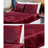 Jogo de lençol para cama casal 3 peças jogo de cama inverno com toque aveludado - 4