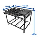 Ver imagem 6 de Fogão Industrial 4 Bocas P7 com Chapa Bifeteira Baixa Pressão 2QS 2QD Metalfour