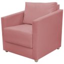 Ver imagem 1 de Poltrona Decorativa para Sala Recepção Manicure Consultório Celine Suede