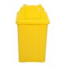 Lixeira Quadrada com Tampa Vai-vem 60l Cor:amarelo - 4