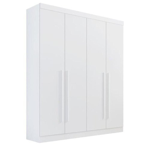 Guarda Roupa Solteiro 4 Portas 3 Gav da Vinci-branco D'doro