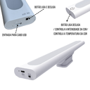 Ver imagem 2 de Lâmpada Luz Auxiliar 35 Cm Led 3 temperaturas De Cor Brilho Ajustável Cabo USB Para Escritório Quart