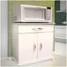 Armário Dispensa para Cozinha com Rodinhas Multiuso Branco - 3