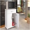 Armário Dispensa para Cozinha com Rodinhas Multiuso Branco - 8