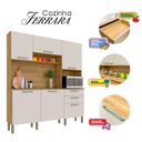 Ver imagem 4 de Cozinha Ambiente Ferrara 6 Portas e 2 Gavetas Freijó Soft - Kits Paraná