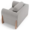 Ver imagem 6 de Kit 02 Poltronas e 01 Sofá Bloom 200cm 03 Lugares com Pés de Madeira Bouclê Cinza - Desk Design