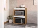 Ver imagem 1 de Gabinete Cooktop Adriana Amêndoa/branco C/tampo Fogão 4 ou 5 Bocas - Ajl Móveis
