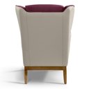 Ver imagem 6 de Poltrona em Tecido Veludo Vinho e Sintético Bege Realeza - Larbelle