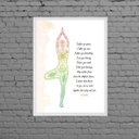 Ver imagem 1 de Quadro Decorativo Yoga Frase Gandhi 24x18cm - com vidro:Madeira preta