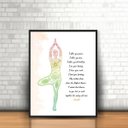 Ver imagem 2 de Quadro Decorativo Yoga Frase Gandhi 24x18cm - com vidro:Madeira preta