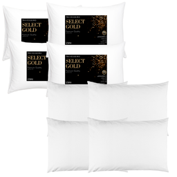 Kit 4 Travesseiros Select Gold Antialérgico com 4 Fronhas 100% Algodão Percal 150 Fios - 1