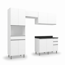 Ver imagem 2 de Cozinha Compacta 8 Portas 4 Gavetas 270cm Top Class Branco Brilho