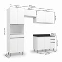Ver imagem 3 de Cozinha Completa 8 Portas 4 Gavetas 270cm Top Class Branco Brilho