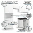 Ver imagem 7 de Cozinha Completa 8 Portas 4 Gavetas 270cm Top Class Branco Brilho