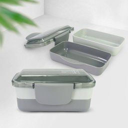 Pote Marmita de 2 Andares 950ml Jacki Design - Joy Cinza - 4