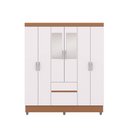Ver mais imagens de Guarda Roupa Casal Flex Abruzzo 6 Portas de Bater 2 Gavetas com Espelho Branco/terracota G98 - Gran