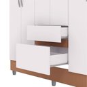 Ver imagem 7 de Guarda Roupa Casal Flex Abruzzo 6 Portas de Bater 2 Gavetas com Espelho Branco/terracota G98 - Gran
