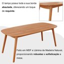 Ver mais imagens de Conjunto Sala Jantar Mesa 180x80cm 6 Cadeiras Tampo MDF Laminado Madeira Maciça Ceci Natural Yescasa