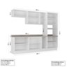 Cozinha Modulada 5 Peças 1 Torre 2 Aéreos 2 Balcões Arizona CabeCasa MadeiraOriginals - 3