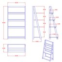 Ver imagem 4 de Kit 2 Estantes Escada Multiuso com 4 Prateleiras Omaha 185x80 W02 Madeira Maciça Imbuia - Lyam