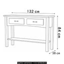Ver imagem 3 de Aparador Sala de Estar 132cm Madeira 2 Gavetas Hazel Carvalho Z25 - Mpozenato