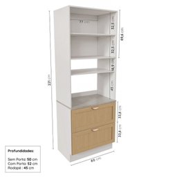 Cozinha Modulada 5 Peças 1 Torre 2 Aéreos 2 Balcões Arizona Arizona CabeCasa MadeiraMadeira - 11