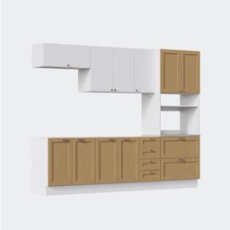 Cozinha Modulada 5 Peças 1 Torre 2 Aéreos 2 Balcões Arizona Arizona CabeCasa MadeiraMadeira - 2
