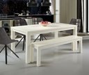 Ver imagem 1 de Mesa Rústica de Jantar 6 Lugares 160cm x 90cm - Branca