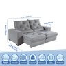 Sofá Retrátil Reclinável 3 Lugares 210cm Suede Super Pillow Top com Molas Ensacadas Isis - 3