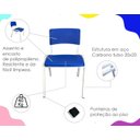Ver imagem 7 de Kit 4 Cadeiras Infantil Iso Azul Brinquedoteca Escolas Ecomhome