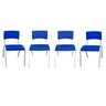 Kit 4 Cadeiras Infantil Iso Azul Brinquedoteca Escolas Ecomhome - 2