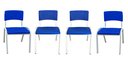 Ver imagem 2 de Kit 4 Cadeiras Infantil Iso Azul Brinquedoteca Escolas Ecomhome