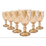 Jogo Com 6 Taças De Vidro Diamond Dourado Espelhado 300ml - 1